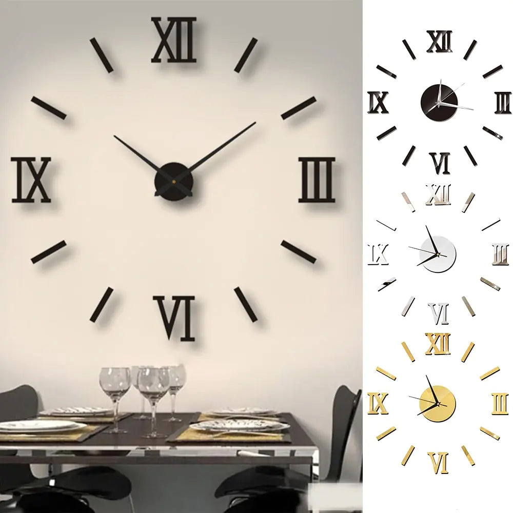 Acrylic Roman Numeral Wall Clock