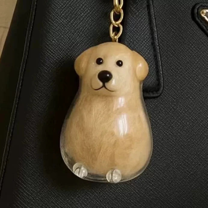 Pet Hair Memorial Keychain
