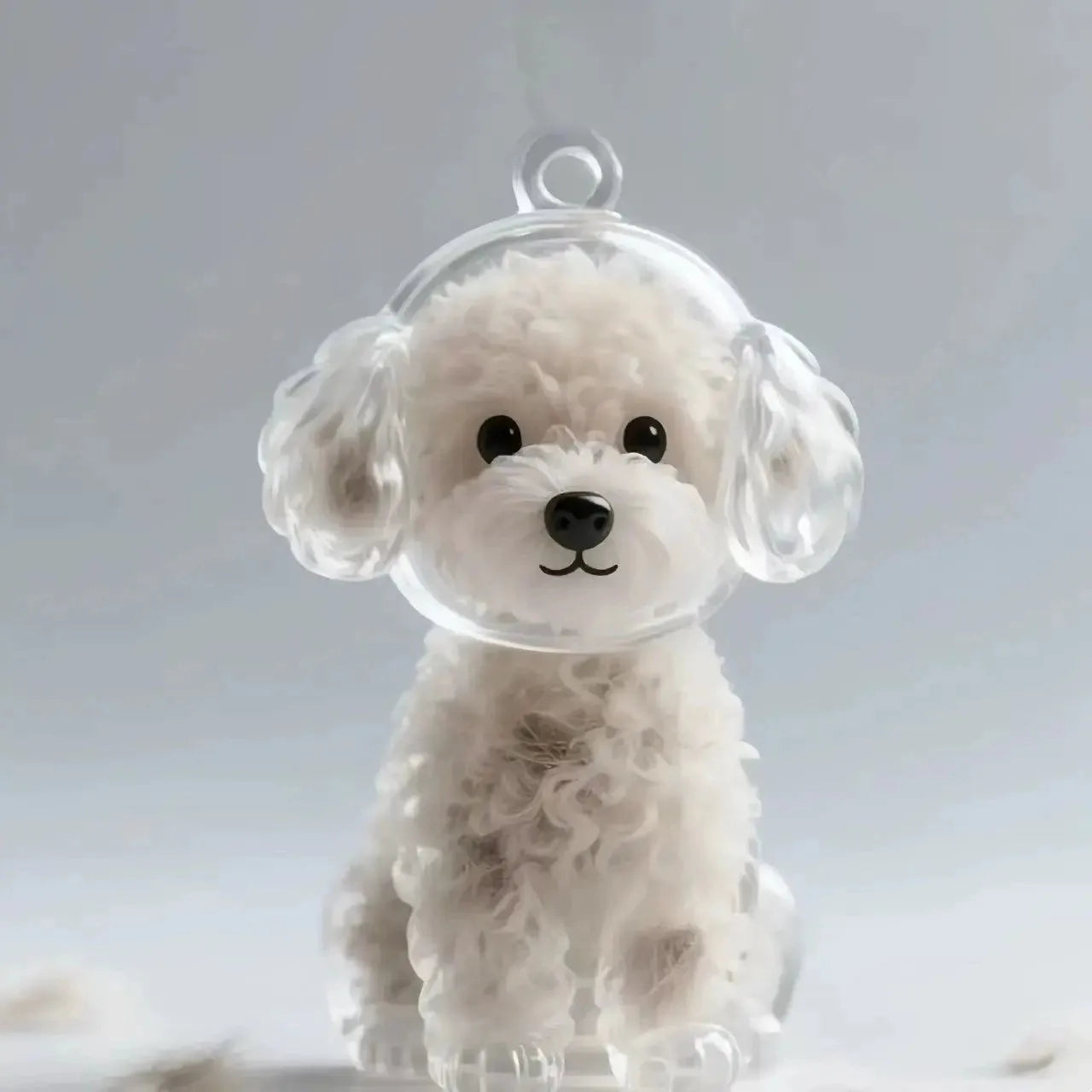 Pet Hair Memorial Keychain