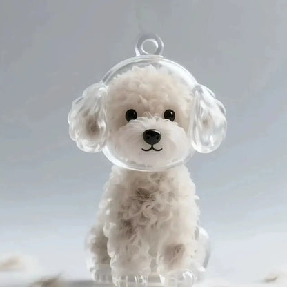 Pet Hair Memorial Keychain