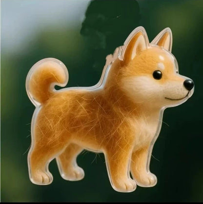 Pet Hair Memorial Keychain