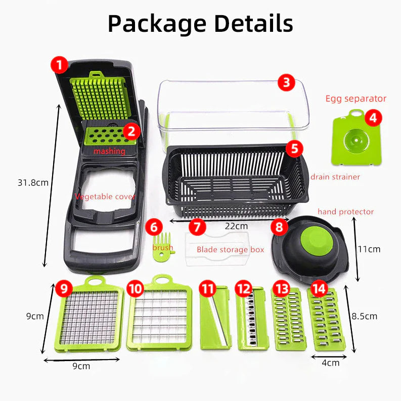 14-in-1 Vegetable Chopper and Slicer