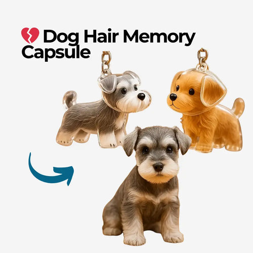 Pet Hair Memorial Keychain